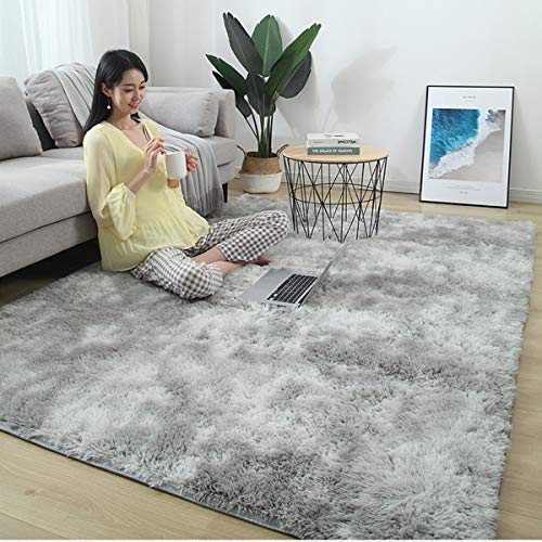 AMZERO Alfombra de Salón Alfombras en IKEA Alfombra Vinílica Dormitorio Cabecera Alfombras para Dormitorio, Comedor, Pasillo y habitación Infantil, Pelo Largo, Gris Claro 100x200cm AMZERO Alfombra de Salón Alfombras en IKEA Alfombra Vinílica Dormitorio Cabecera Alfombras para Dormitorio, Comedor, Pasillo y habitación Infantil, Pelo Largo, Gris Claro 100x200cm