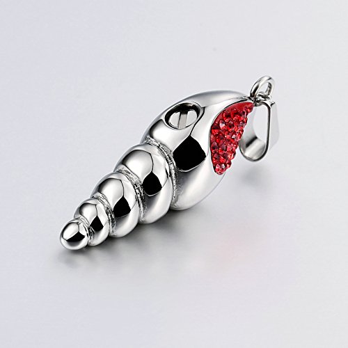 AnazoZ Acero Inoxidable Memorial Collar de Cremación Collar para Cenizas Colgante de Recuerdo Sorbetes Rojo AnazoZ Acero Inoxidable Memorial Collar de Cremación Collar para Cenizas Colgante de Recuerdo Sorbetes Rojo