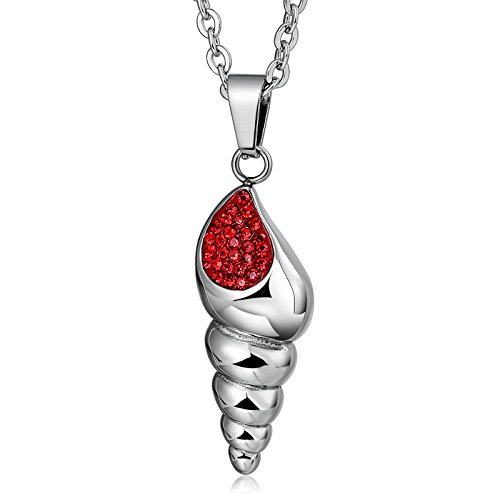 AnazoZ Acero Inoxidable Memorial Collar de Cremación Collar para Cenizas Colgante de Recuerdo Sorbetes Rojo AnazoZ Acero Inoxidable Memorial Collar de Cremación Collar para Cenizas Colgante de Recuerdo Sorbetes Rojo