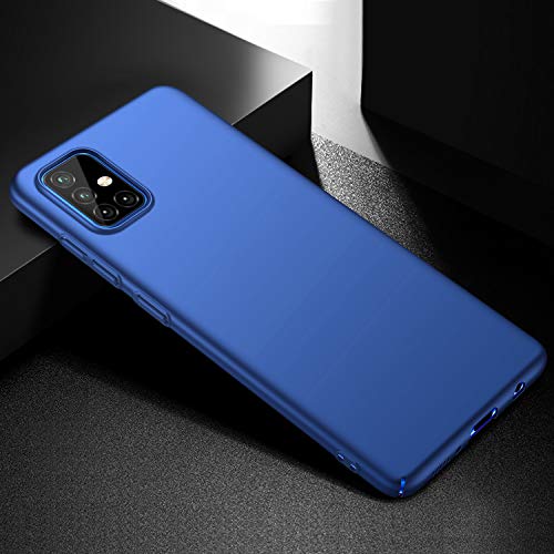 anccer Compatible con Samsung Galaxy A71 funda [Serie Mate] elástica absorción de golpes y diseño ultra fino para Galaxy A71 (azul liso).