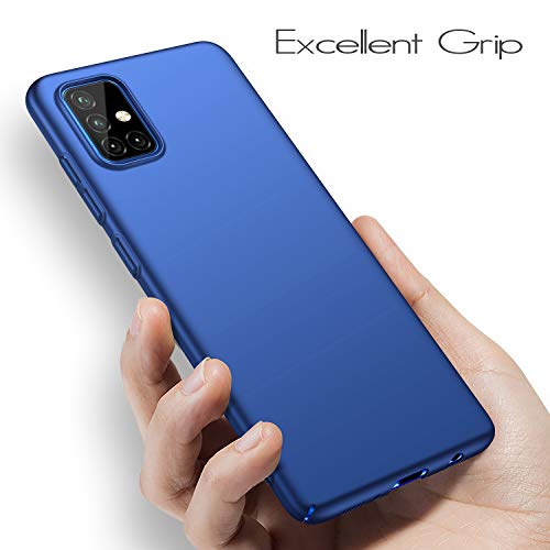 anccer Compatible con Samsung Galaxy A71 funda [Serie Mate] elástica absorción de golpes y diseño ultra fino para Galaxy A71 (azul liso).