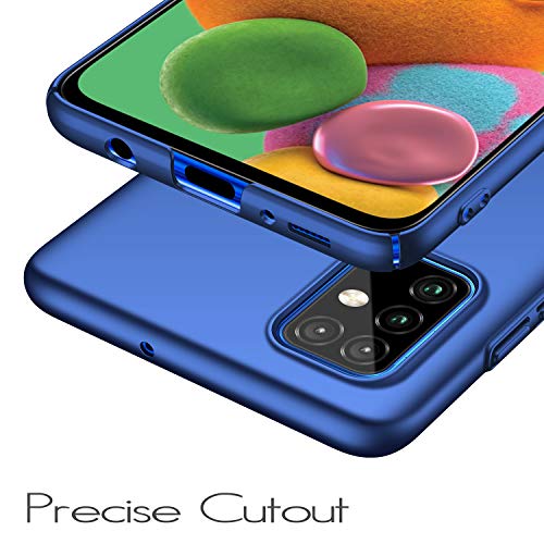 anccer Compatible con Samsung Galaxy A71 funda [Serie Mate] elástica absorción de golpes y diseño ultra fino para Galaxy A71 (azul liso).