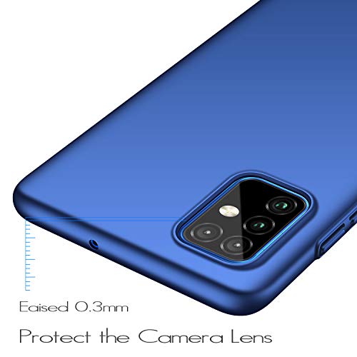 anccer Compatible con Samsung Galaxy A71 funda [Serie Mate] elástica absorción de golpes y diseño ultra fino para Galaxy A71 (azul liso).