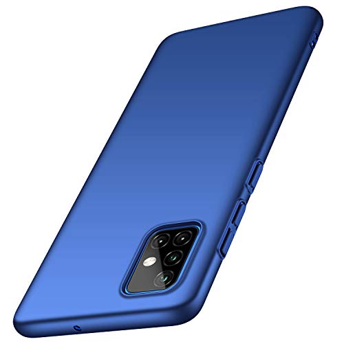 anccer Compatible con Samsung Galaxy A71 funda [Serie Mate] elástica absorción de golpes y diseño ultra fino para Galaxy A71 (azul liso).