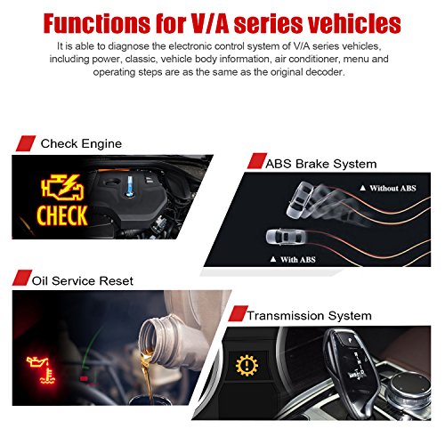 ANCEL VD500 Escáner de Diagnóstico de Sistema Completo para Volkswagen VW Audi Skoda Seat Lector de Código OBD2 EPB ABS SRS Cambio de Aceite del Motor y Restablecimiento de Las Pastillas de Freno