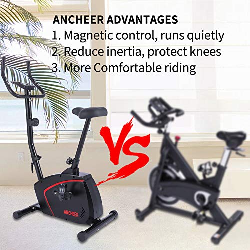 ANCHEER Bicicleta de Ejercicio Plegable con Resistencia Magnética de 10 Niveles, Ciclismo Estacionario Interiores con Asiento Ajustable, Sensores de Pulso, Rueda de Transporte Capacidad de Peso: 120kg ANCHEER Bicicleta de Ejercicio Plegable con Resistencia Magnética de 10 Niveles, Ciclismo Estacionario Interiores con Asiento Ajustable, Sensores de Pulso, Rueda de Transporte Capacidad de Peso: 120kg