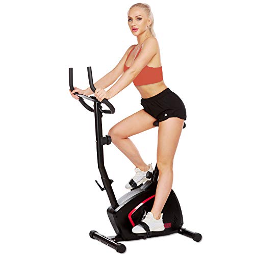 ANCHEER Bicicleta de Ejercicio Plegable con Resistencia Magnética de 10 Niveles, Ciclismo Estacionario Interiores con Asiento Ajustable, Sensores de Pulso, Rueda de Transporte Capacidad de Peso: 120kg ANCHEER Bicicleta de Ejercicio Plegable con Resistencia Magnética de 10 Niveles, Ciclismo Estacionario Interiores con Asiento Ajustable, Sensores de Pulso, Rueda de Transporte Capacidad de Peso: 120kg
