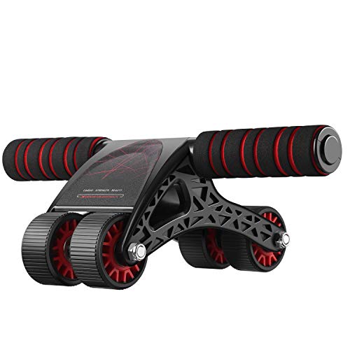 ANCHEER - Rueda abdominal para ejercicio, fitness, con alfombrilla de rodillas y cuerda de fitness, ideal para hombres y mujeres en casa ANCHEER - Rueda abdominal para ejercicio, fitness, con alfombrilla de rodillas y cuerda de fitness, ideal para hombres y mujeres en casa