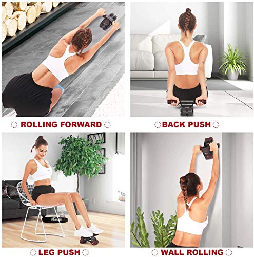 ANCHEER Rueda de Rodillo Abdominal, Equipo de Ejercicio de Rodillo AB, Rodillo Abdominal de 4 Ruedas, Equipo de Entrenamiento con Cuerda Elástica y Almohadilla para la Rodilla ANCHEER Rueda de Rodillo Abdominal, Equipo de Ejercicio de Rodillo AB, Rodillo Abdominal de 4 Ruedas, Equipo de Entrenamiento con Cuerda Elástica y Almohadilla para la Rodilla