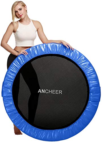 ANCHEER Trampolin Fitness Plegable Mini Cama Elástica 38" para Adultos y Niños para Entrenamiento Cardio/Interiores/Jardín Carga máxima 100 kg ANCHEER Trampolin Fitness Plegable Mini Cama Elástica 38" para Adultos y Niños para Entrenamiento Cardio/Interiores/Jardín Carga máxima 100 kg