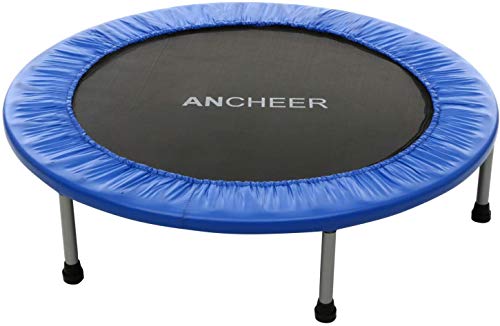 ANCHEER Trampolin Fitness Plegable Mini Cama Elástica 38" para Adultos y Niños para Entrenamiento Cardio/Interiores/Jardín Carga máxima 100 kg