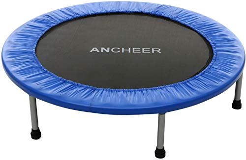ANCHEER Trampolin Fitness Plegable Mini Cama Elástica 38" para Adultos y Niños para Entrenamiento Cardio/Interiores/Jardín Carga máxima 100 kg ANCHEER Trampolin Fitness Plegable Mini Cama Elástica 38" para Adultos y Niños para Entrenamiento Cardio/Interiores/Jardín Carga máxima 100 kg