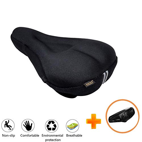 Ancocs Cubre Sillin Bicicleta Gel, Cojin Sillin Bicicleta Velcro para Ajustar Diseño Ergonómico con Profesional Cubierta Impermeabile para Ciclismo(2) Ancocs Cubre Sillin Bicicleta Gel, Cojin Sillin Bicicleta Velcro para Ajustar Diseño Ergonómico con Profesional Cubierta Impermeabile para Ciclismo(2)