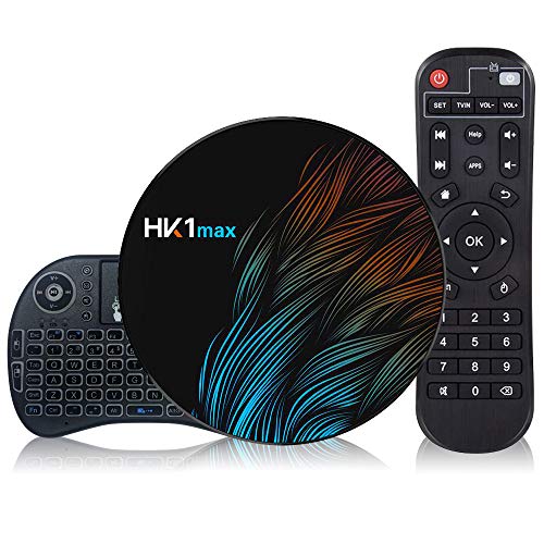 Android 9.0 TV Box【4G+64G】con Mini Teclado inalámbirco RK3328 Quad-Core 64bit Wi-Fi-Dual 5G/2.4G,BT 4.1, 4K*2K UHD H.265, HDMI, USB 3.0 Smart TV Box