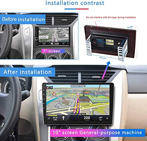 Android Radio Coche 2 DIN GPS Navi Autoradio estéreo Camecho 10'' Pantalla táctil Bluetooth FM Receptor Teléfono móvil Enlace de Espejo con Doble USB + Cámara Trasera Android Radio Coche 2 DIN GPS Navi Autoradio estéreo Camecho 10'' Pantalla táctil Bluetooth FM Receptor Teléfono móvil Enlace de Espejo con Doble USB + Cámara Trasera