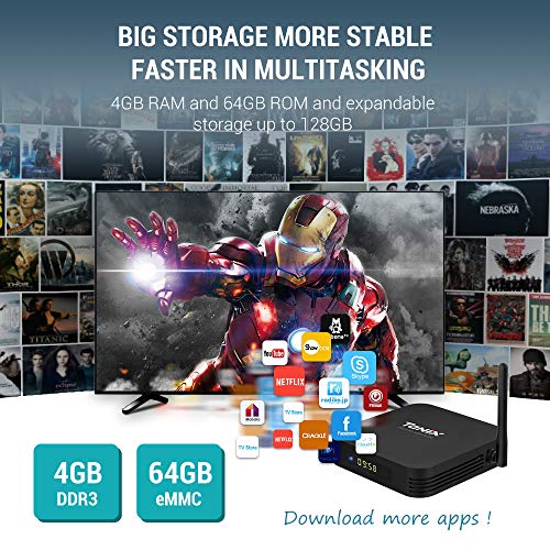 Android TV Box【4GB RAM 64GB ROM】 TaNix TX5 Plus TV Box 1000Mbps LAN Android 9.0 Amlogic S905X3 Quad-Core 64bit Cortex-A55 MIMO WiFi 2.4GHz / 5GHz, 3D Ultra HD 4K 8K H.265 USB 3.0 BT 5.0 Smart TV Box