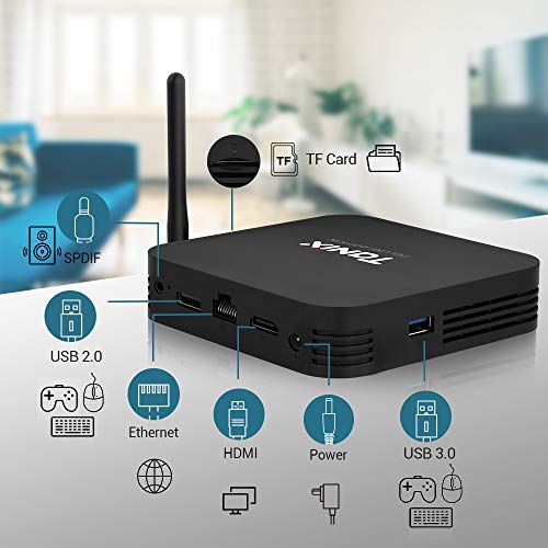 Android TV Box【4GB RAM 64GB ROM】 TaNix TX5 Plus TV Box 1000Mbps LAN Android 9.0 Amlogic S905X3 Quad-Core 64bit Cortex-A55 MIMO WiFi 2.4GHz / 5GHz, 3D Ultra HD 4K 8K H.265 USB 3.0 BT 5.0 Smart TV Box