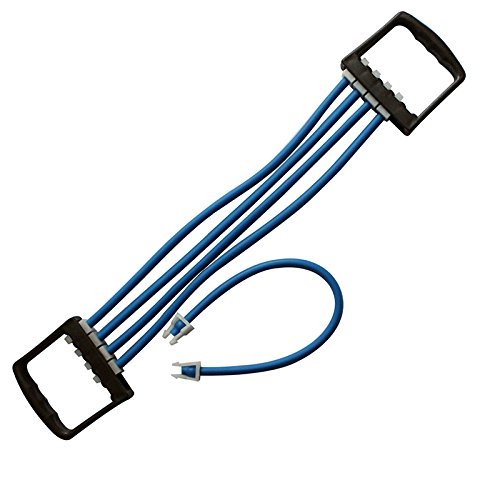 Andux Zone TLD-10 - Extensión para pecho (5 posiciones, ajustable, ideal para fortalecer y desarrollar la musculatura en el pecho, color azul)