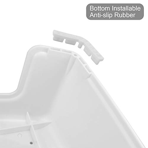 Angelbliss Taburete con doble escalón para niños, taburete para niños pequeños para niños en la cama, baño（Gris Conjunto de dos piezas）