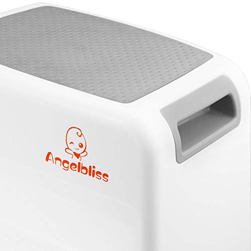 Angelbliss Taburete con doble escalón para niños, taburete para niños pequeños para niños en la cama, baño(Gris Conjunto de dos piezas) Angelbliss Taburete con doble escalón para niños, taburete para niños pequeños para niños en la cama, baño(Gris Conjunto de dos piezas)