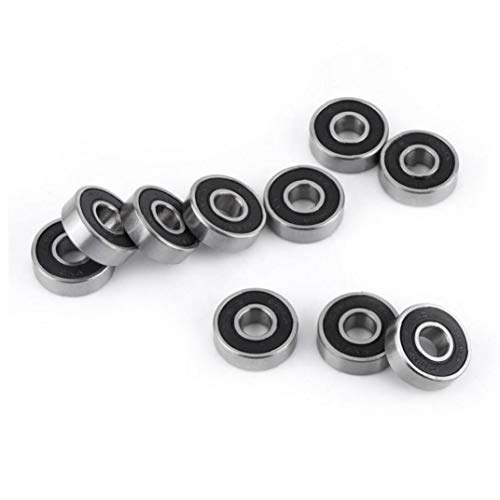 Angoter 10PCS 608 2RS Rodamiento de Bolas ABEC-5 8X22X7 mm de Acero de Ranura Profunda sellados rodamientos de Bolas 608RS Z3V3 608-2RS 608rs Bearing