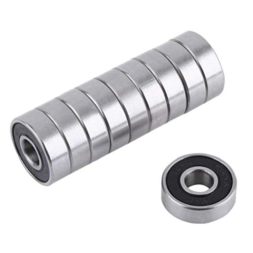 Angoter 10PCS 608 2RS Rodamiento de Bolas ABEC-5 8X22X7 mm de Acero de Ranura Profunda sellados rodamientos de Bolas 608RS Z3V3 608-2RS 608rs Bearing