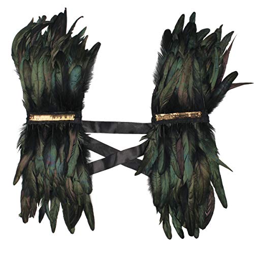 ANGTUO Negro Mantón de Plumas a Mano Peacock Shawl Partido Vestido de Noche Moda de Cabo para Discoteca DS Singer Performance Jazz Stage Pluma Ropa ANGTUO Negro Mantón de Plumas a Mano Peacock Shawl Partido Vestido de Noche Moda de Cabo para Discoteca DS Singer Performance Jazz Stage Pluma Ropa