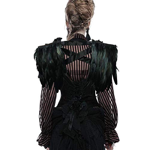 ANGTUO Negro Mantón de Plumas a Mano Peacock Shawl Partido Vestido de Noche Moda de Cabo para Discoteca DS Singer Performance Jazz Stage Pluma Ropa ANGTUO Negro Mantón de Plumas a Mano Peacock Shawl Partido Vestido de Noche Moda de Cabo para Discoteca DS Singer Performance Jazz Stage Pluma Ropa