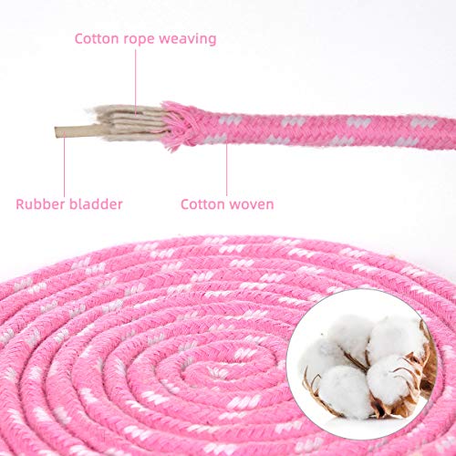 ANGTUO Skipping Rope Kids, niños ajustable Cotton Jumping Rope con mango de madera de dibujos animados para niños y niñas ANGTUO Skipping Rope Kids, niños ajustable Cotton Jumping Rope con mango de madera de dibujos animados para niños y niñas