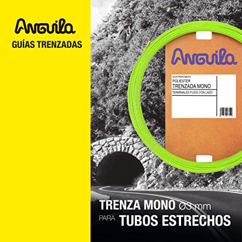 ANGUILA MAX 7.3300.006 - Guía pasacables Poliéster Trenzada Monofilamento, 6 m, Especial Tubos Estrechos, Verde