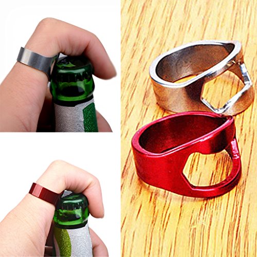 Anillo De La Bici del Anillo del Abrelatas De La Cerveza del Acero Inoxidable De Los Hombres 2Pieces para La Barra Casera del Partido