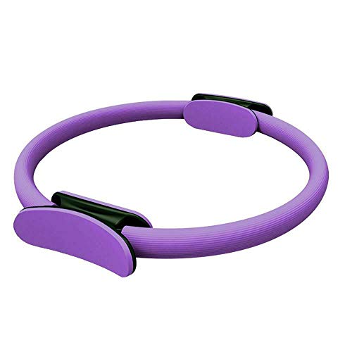 Anillo de Pilates Círculo Mágico para Fitnes, Aro de Pilates para Entrenamiento Fitness los Muslos Internos y Externos Mejora la Fuerza Flexibilidad y Postura (Púrpura)