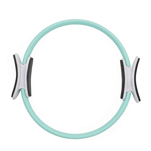 Anillo de Pilates/de Yoga ZenPower - Dispositivo de Entrenamiento para un entramiento de Fuerza y Resistencia eficaz, Anillo con un diámetro de 38cm - Color: Turquesa