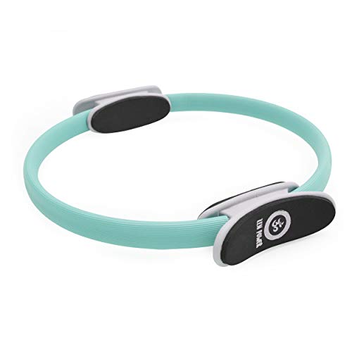 Anillo de Pilates/de Yoga ZenPower - Dispositivo de Entrenamiento para un entramiento de Fuerza y Resistencia eficaz, Anillo con un diámetro de 38cm - Color: Turquesa