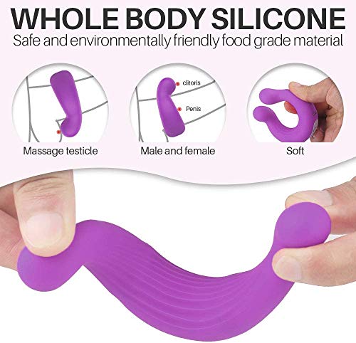 Anillo Masajeador con 9 Modos de Vibración, Impermeable, Masajeador de Pezones, Estimulación del Péné y el Clītórīș,USB Recargable Anillo Masajeador con 9 Modos de Vibración, Impermeable, Masajeador de Pezones, Estimulación del Péné y el Clītórīș,USB Recargable