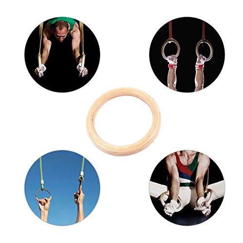 Anillos Gimnasio De Madera Entrenamientos Gimnásticos Anillo Aptitud para Gimnasia En Casa, Levantamientos Musculares Y Entrenamiento