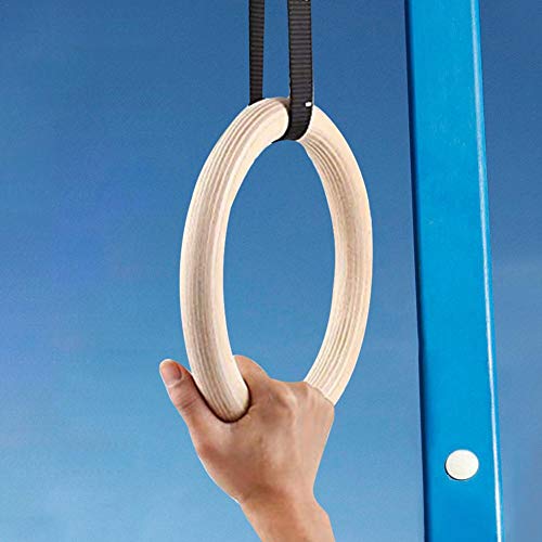 Anillos Gimnasio De Madera Entrenamientos Gimnásticos Anillo Aptitud para Gimnasia En Casa, Levantamientos Musculares Y Entrenamiento