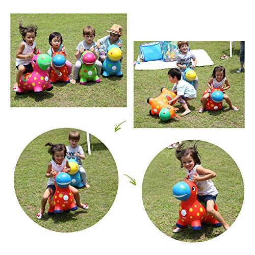 Animales Hinchables - Caballo para Saltar Bomba Inflable Incluida, Caballo Inflable - Caballo de Salto para Niños con el Mejor Caucho Ecológico (Verde)