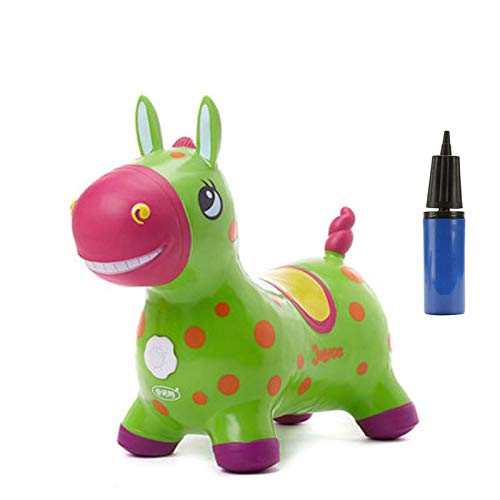 Animales Hinchables - Caballo para Saltar Bomba Inflable Incluida, Caballo Inflable - Caballo de Salto para Niños con el Mejor Caucho Ecológico (Verde) Animales Hinchables - Caballo para Saltar Bomba Inflable Incluida, Caballo Inflable - Caballo de Salto para Niños con el Mejor Caucho Ecológico (Verde)
