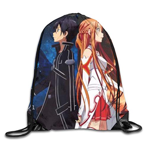 Anime Sword Art Online - Mochila con cordón para Gimnasio y Danza, para niñas y niños Anime Sword Art Online - Mochila con cordón para Gimnasio y Danza, para niñas y niños