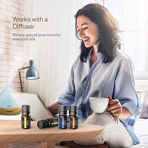 Anjou Aceites Aromaterapia 18, Aceites Esenciales Natural 100% (Lavanda, Naranja Dulce, Árbol de Té, Eucalipto, Hierba de Limón, Menta, Bergamota, Incienso, Limón y Extra) para Difusor (5ml*18) Anjou Aceites Aromaterapia 18, Aceites Esenciales Natural 100% (Lavanda, Naranja Dulce, Árbol de Té, Eucalipto, Hierba de Limón, Menta, Bergamota, Incienso, Limón y Extra) para Difusor (5ml*18)