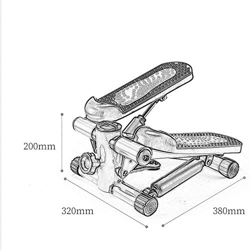 anking Máquina De Pedal Hidráulico, Stepper Home Mini Stepper Máquina Hidráulica De Pie Silencioso, Máquina De Step Swing Stepper con Cintas De Entrenamiento para Profundidad Musculatura,Rojo