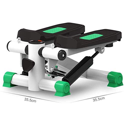 anking Máquina de Step Swing Stepper con Cintas de Entrenamiento para Profundidad Musculatura, Máquina de Pasos hidráulica, Equipo de Gimnasia doméstico sin instalación silenciosa,Verde