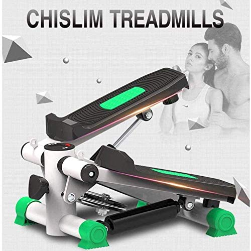 anking Máquina de Step Swing Stepper con Cintas de Entrenamiento para Profundidad Musculatura, Máquina de Pasos hidráulica, Equipo de Gimnasia doméstico sin instalación silenciosa,Verde