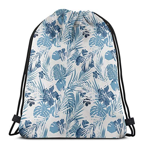 ANNAOSU Bolsas de Cuerdas Bolsas Unisex con cordón Bolsa de Gimnasio Deporte Gimnasio Senderismo Yoga Mochila Informal Ligera Bolsas de Almacenamiento Palm Tree S