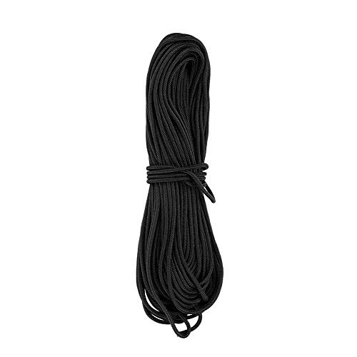 Annjom Cuerda de Nylon Negra de 5 Colores, Cuerda de Nylon Doble Duradera Resistente de Saf, para Escalada casera del Tiro con Arco(Black)