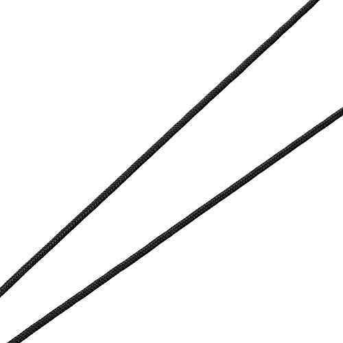 Annjom Cuerda de Nylon Negra de 5 Colores, Cuerda de Nylon Doble Duradera Resistente de Saf, para Escalada casera del Tiro con Arco(Black)