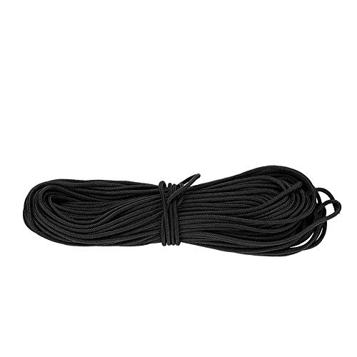 Annjom Cuerda de Nylon Negra de 5 Colores, Cuerda de Nylon Doble Duradera Resistente de Saf, para Escalada casera del Tiro con Arco(Black)