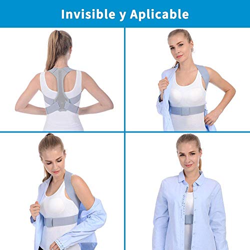 ANOOPSYCHE Corrector de Postura Espalda Hombros Para Hombre y Mujer Talla Asjustable Chaleco Corrector de Postura Transpirable es Ideal para Aliviar los Dolores Dorsales,Thoraciques,Cuello y Hombros ANOOPSYCHE Corrector de Postura Espalda Hombros Para Hombre y Mujer Talla Asjustable Chaleco Corrector de Postura Transpirable es Ideal para Aliviar los Dolores Dorsales,Thoraciques,Cuello y Hombros