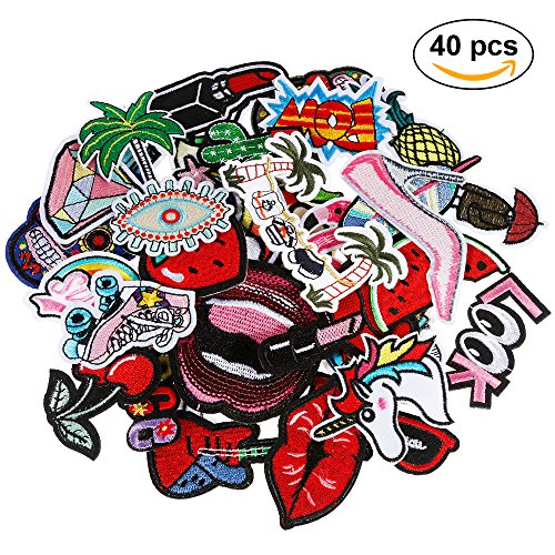 Anpro 40 piezas Parches ropa Termoadhesivos,Parches Lentejuelas,Parches ropa, Parches bordados cosidos, insignia de parche bordado,decoración DIY para ropa,bolso Anpro 40 piezas Parches ropa Termoadhesivos,Parches Lentejuelas,Parches ropa, Parches bordados cosidos, insignia de parche bordado,decoración DIY para ropa,bolso